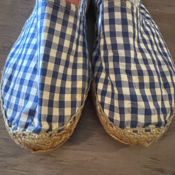 Blue and White Checkered Espadrilles - Picture 6 of 11